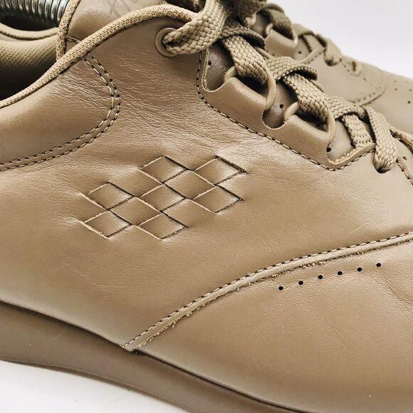 SAS Free Time Taupe Leather Women's 12W Shoes Comfy Lace Up Walking Sneakers - Picture 10 of 13